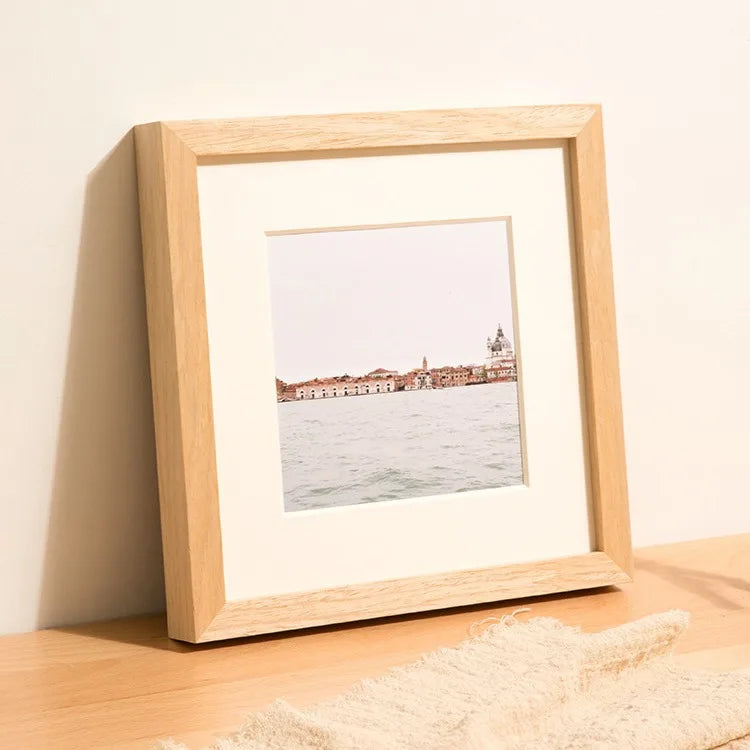 cadre photo classique bois peint noir beige marron clair 15x15cm 20x20cm 25x25cm 30x30cm decoration