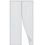 rideau porte maille fine velcro anti insectes noir moderne auto agrippant 100x210cm