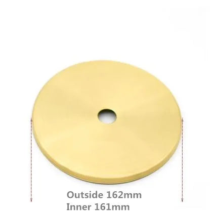disques métalliques dorés lisses brillants modernes accessoires éclairage diy abat jour fixations invisibles trou
