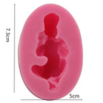 moule silicone bébé pâte chocolat gâteau décoration thème floral géométrique opaque rose vibrant