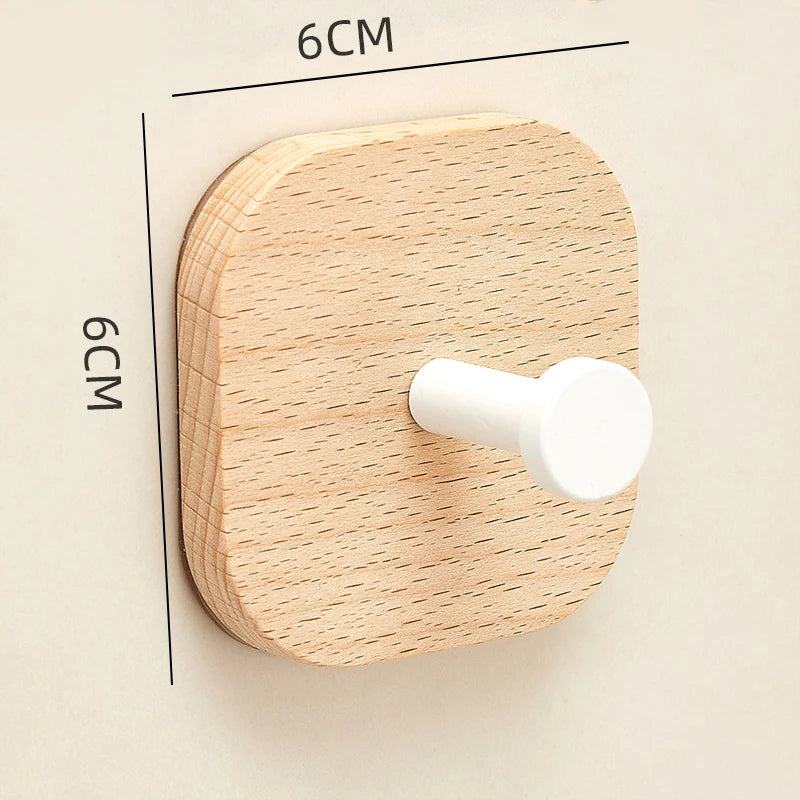 porte serviettes adhésif bois naturel minimaliste moderne porte accessoires serviette canard dents étoile bois