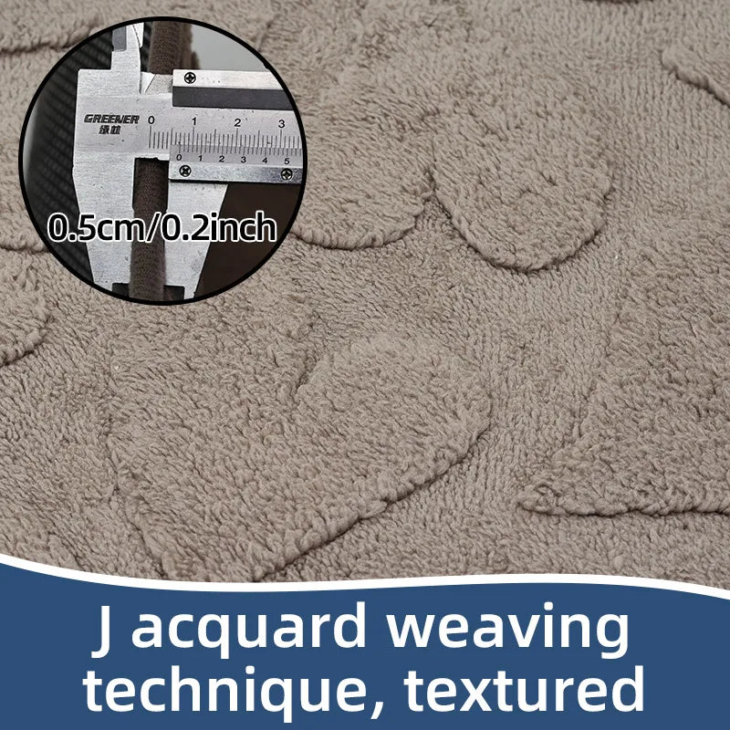 tapis bain moderne beige motif feuilles respectueux environnement adhésif doux salon chambre