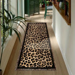 tapis léopard moderne noir beige marron intérieur extérieur sol chambre décoration maison