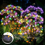 lampe solaire décorative fleurs artificielles lumineuses moderne noir multicolore led jardin extérieur fixée piquet