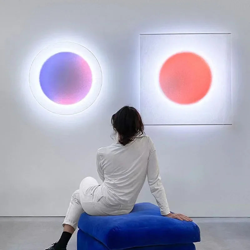 lampe murale led moderne couleur blanche bleue rose violet contemporaine fixée mur éclairage quotidien