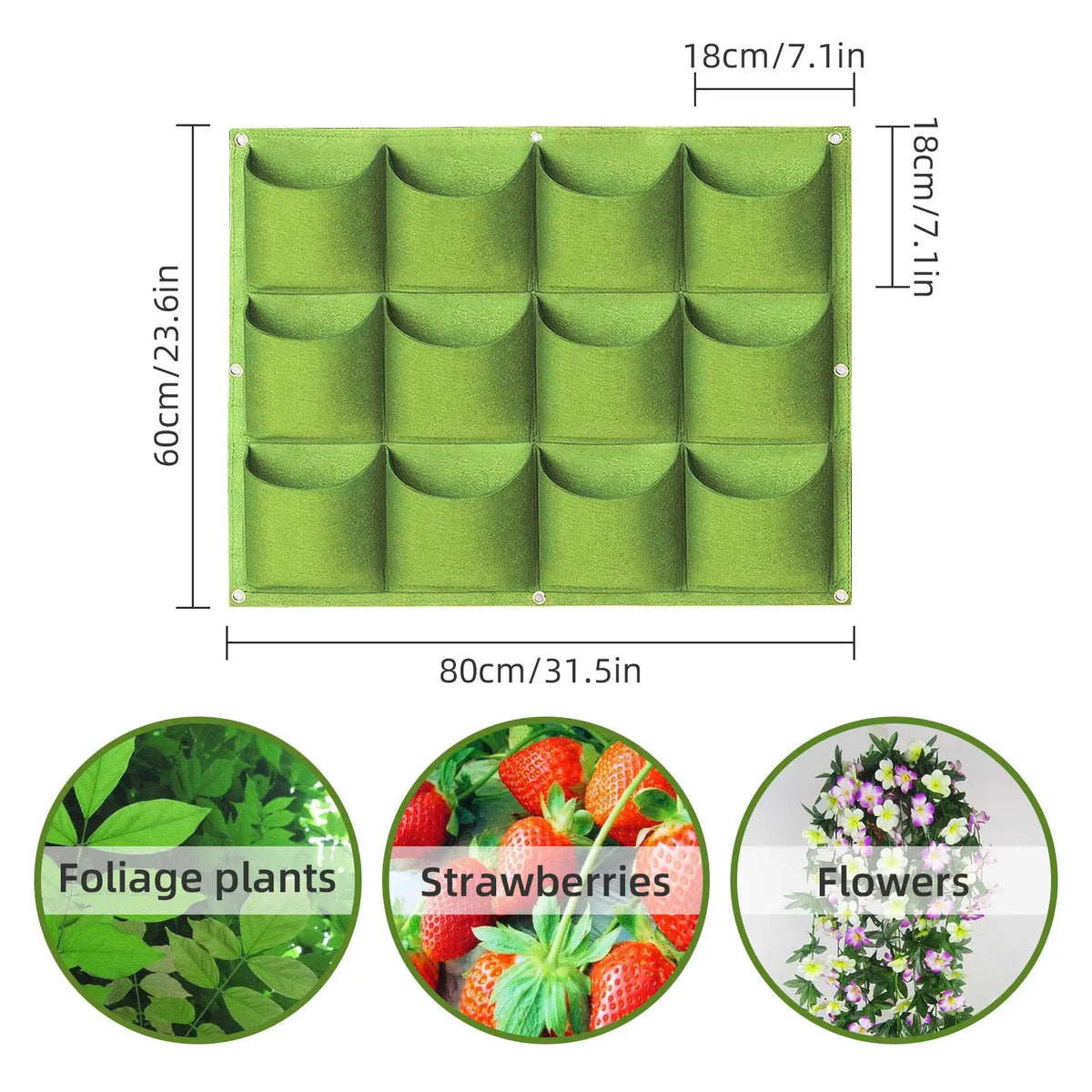 sacs culture plantes mur vert moderne 50x100cm 49 poches