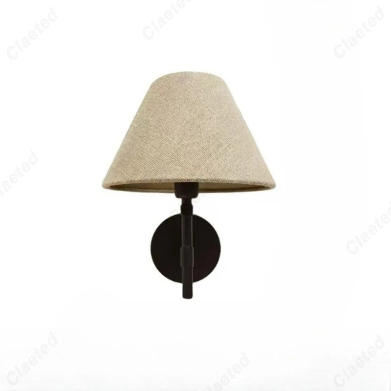 lampe murale led tissu beige industrielle fixation murale chambre salon entree étude