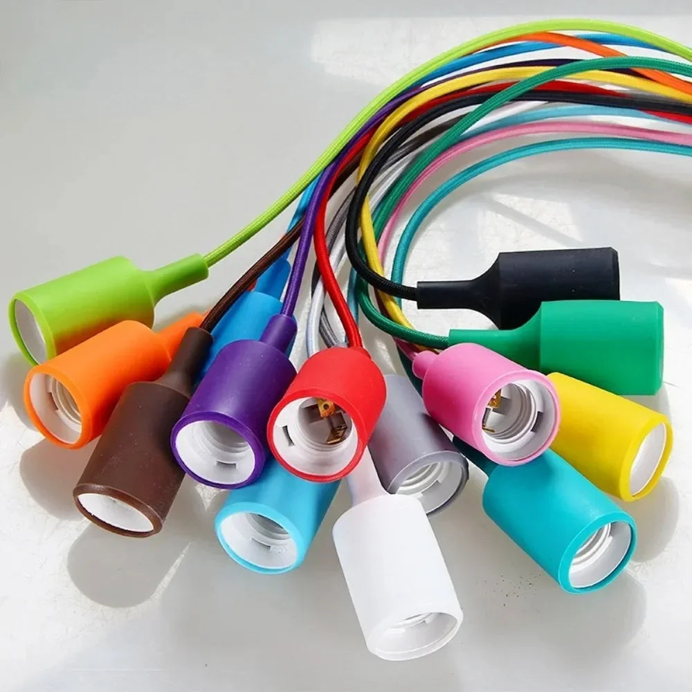 ampoule suspendue moderne minimaliste rouge noir gris blanc bleu vert.orange violet rose marron