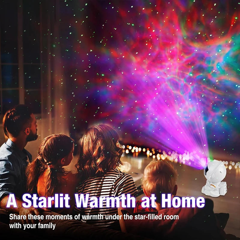 Chambre d'enfant décorée avec le projecteur astronaute