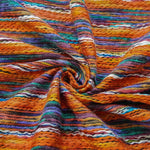 châle bohème tissu jacquard polyester coloré motifs horizontaux automne hiver