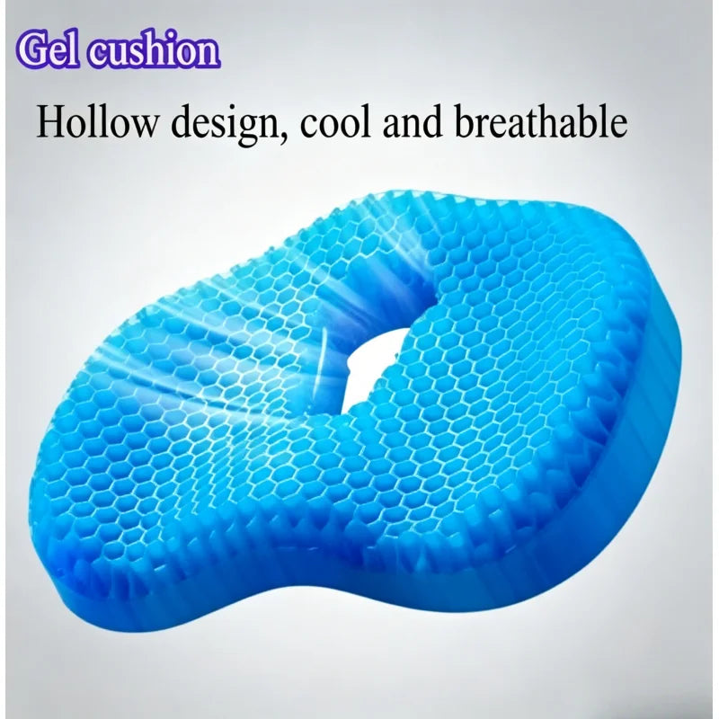 coussin siège bleu contemporain réseau hexagonal massage latex amovible lavable