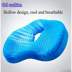 coussin siège bleu contemporain réseau hexagonal massage latex amovible lavable