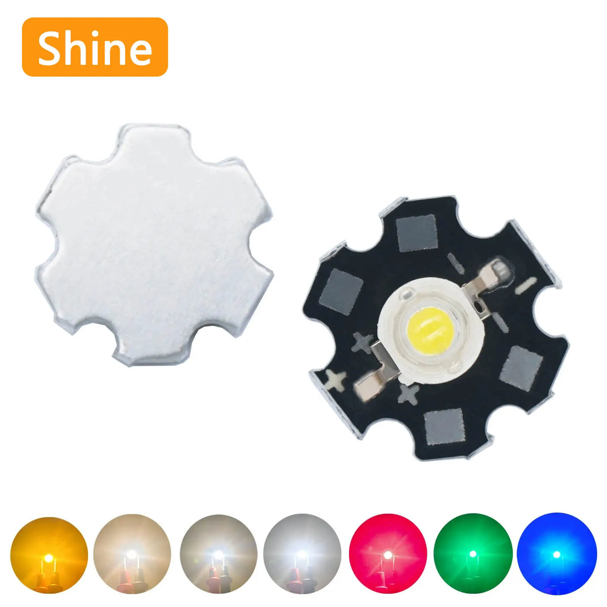 diodes led 1w 3w argent noir modernes 2000k 3000k 4000k 6500k rouge vert bleu