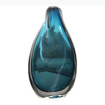 vase moderne transparent bleu marbré décoration intérieure fleur artificielle arrangement table
