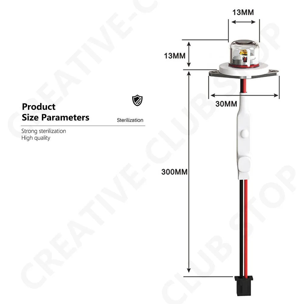 projecteur led uv sterilisation désinfection eau humidificateur verre transparent argenté blanc moderne