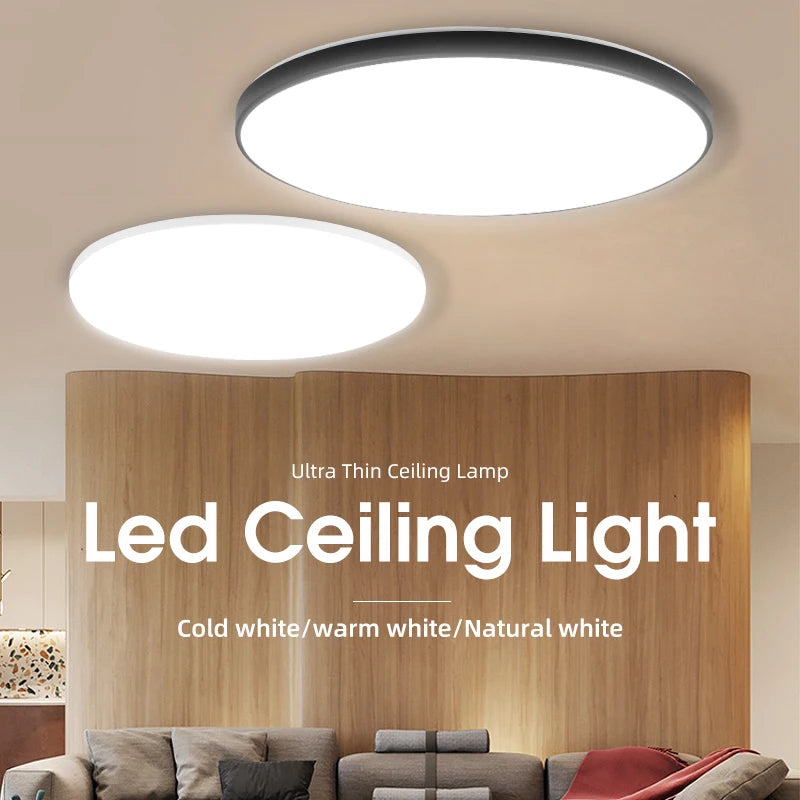plafonnier led rond blanc moderne lampe plat minimaliste salon cuisine chambre