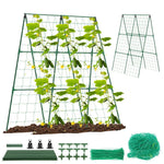 treillis support plantes grimpantes structure triangulaire treillage métallique jardinage rustique tubes connecteurs attaches