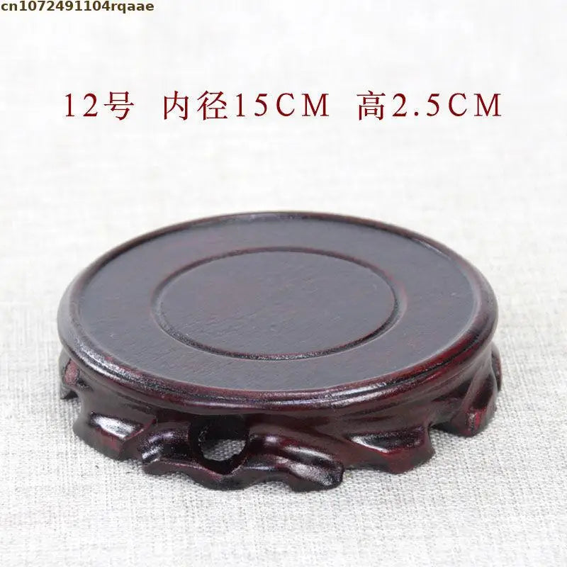 support bois marron sculpté motifs floraux artisanal objets decoratifs standalone deco marron floral