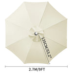 parapluie patio protection beige clair baleines moderne extérieur jardin remplacement toile supérieure