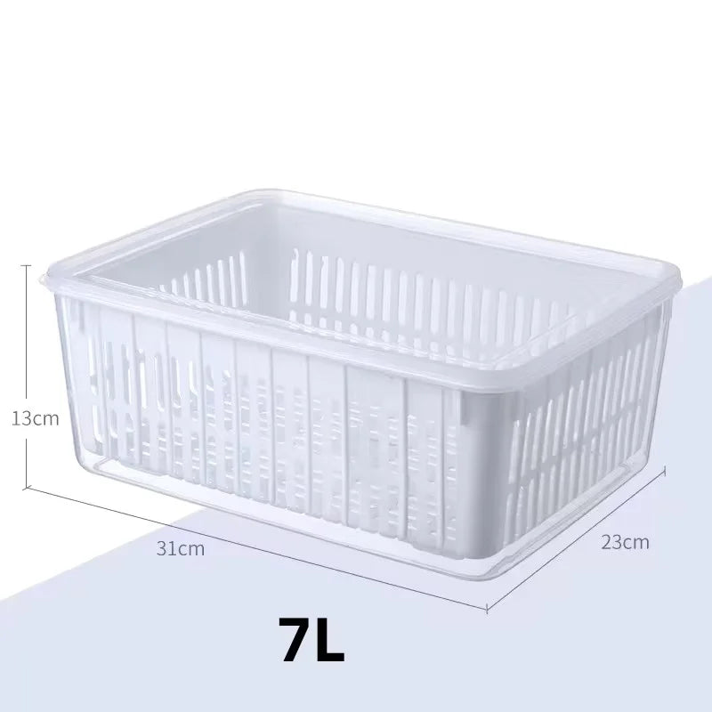 boîtes rangement réfrigérateur blancs perforées respectueuses l'environnement poignées