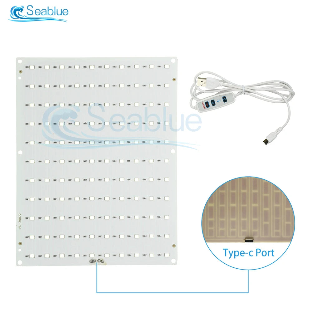 Panneau led blanc moderne réglable câble usb type interrupteur luminosité 120 led beads 156mm