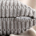 taies d'oreiller carrées polyester gris texture bohême moderne 40x40cm 50x50cm coussin intérieur fermeture glissière