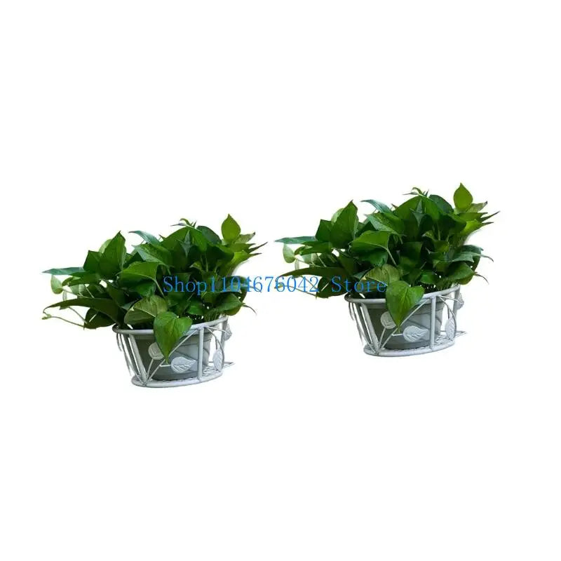 pots fleurs suspension grille noire plante verte pot gris métallique balcon jardinintérieur moderne minimaliste