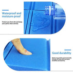 coussin camping bleu plié imperméable mousse pe pvc plissé extérieur pique nique randonnée
