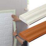 autocollants muraux adhésifs 5m orange blanc marron profilés texturés décoration mur classique bricolage DIY
