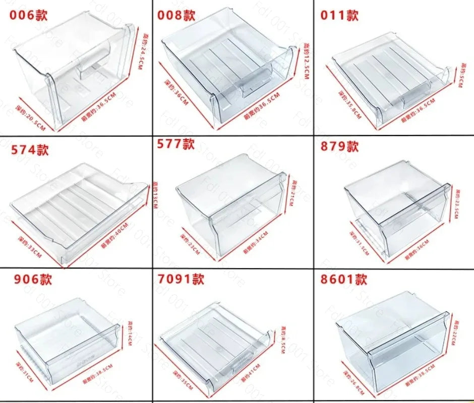 tiroir réfrigérateur transparent moderne pratique taille 24.5cm 19.5cm 37.5cm