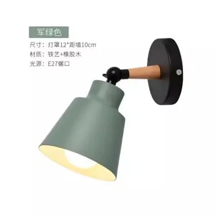 lampe murale moderne bois minimaliste blanc rose noir vert olive