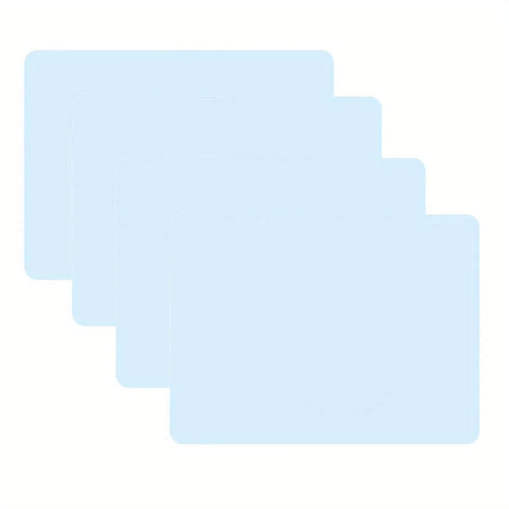 tapis table silicone antidérapant résistant taches moderne gris vert jaune blanc bleu clair opaques