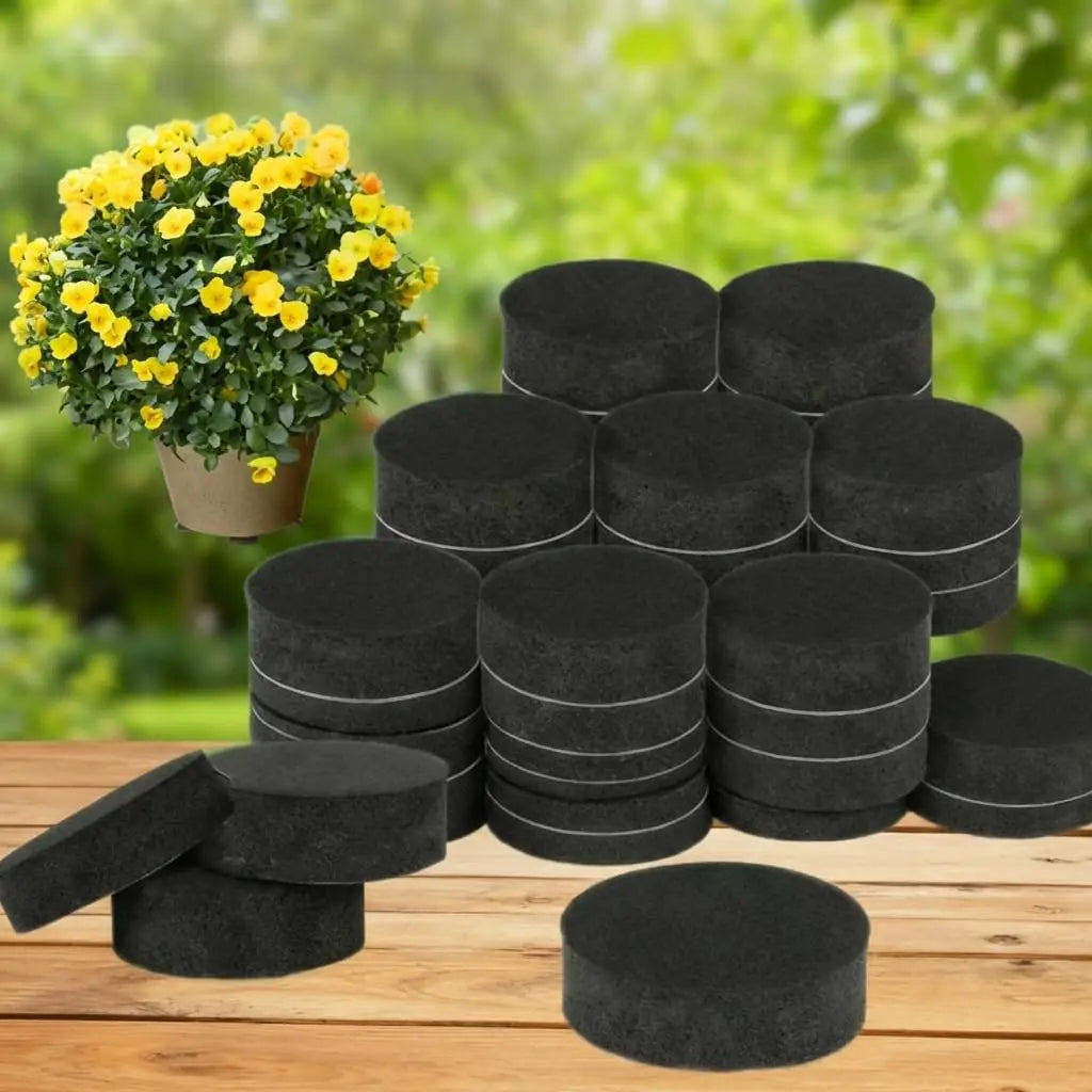 supports invisibles adhésifs pots fleurs noirs antiderapants decoration exterieure jardin galets plantesextérieur modernes élégantes