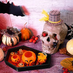 Boîte de rangement cercueil noir avec bougies