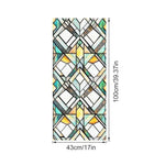 film adhésif vitrail art déco motifs géométriques floraux couleurs vives opaques anti reflets