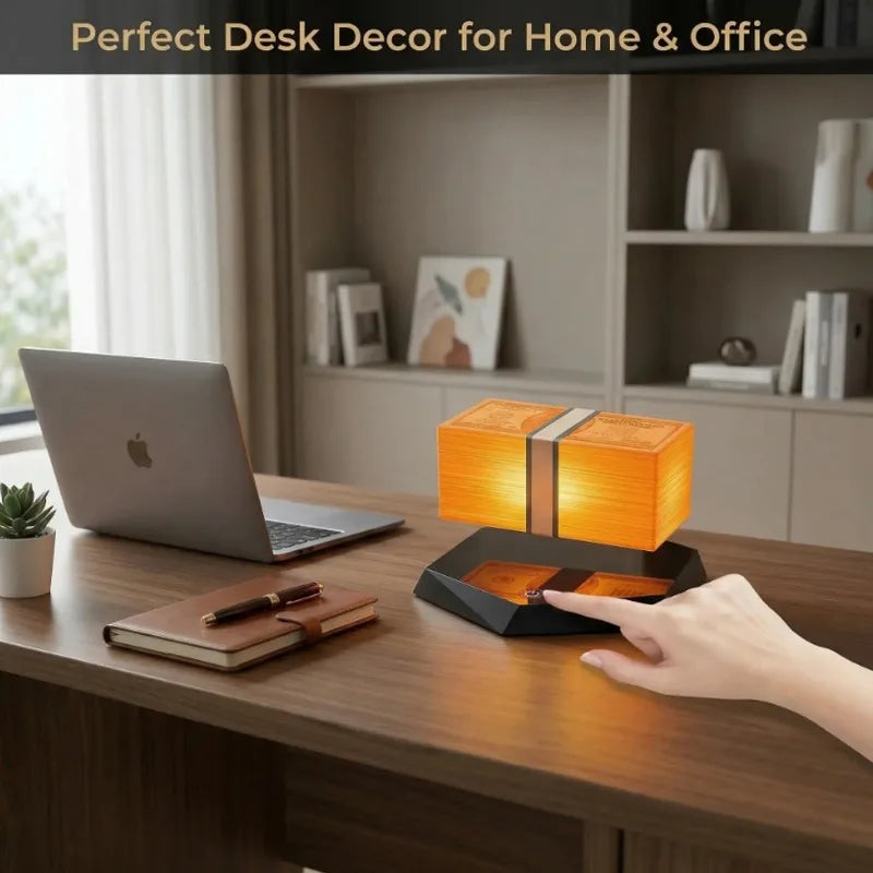 lampe led flottante maglev billets orange contemporaine technologie noël anniversaire mariage