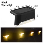 éclairage solaire moderne escalier autoinstallation led panneau solaire adhésif noir blanc lumineux minimaliste