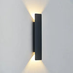 applique murale led imperméable moderne noire aluminium extérieure 18w ip65 hydrofuge