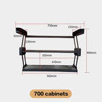 étagère pliable aluminium gris moderne clips rangement cuisine multiple utilisation 400mm 900mm blanc