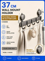 porte sacs mural blanc lait crochets pliables ventouse moderne minimaliste salle bain cuisine
