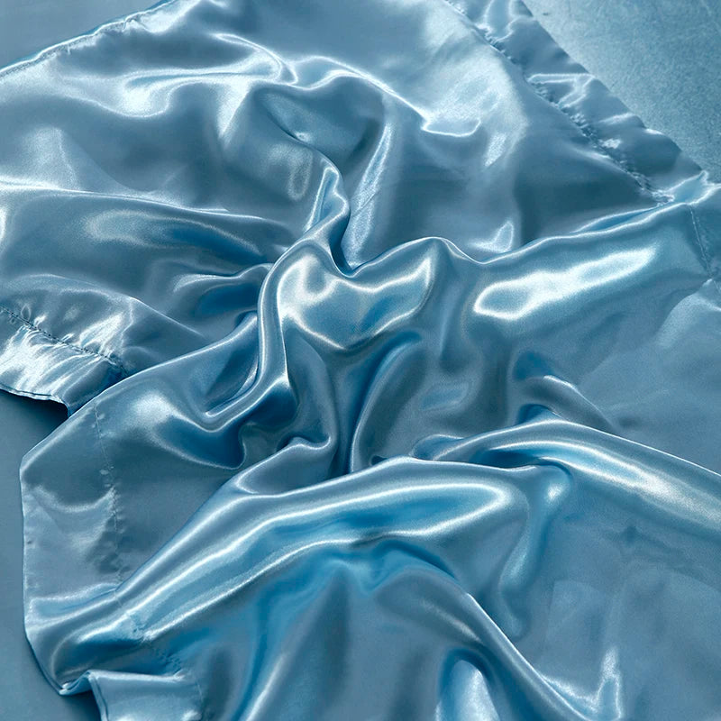 Housse de couette satin unie 240x260 gris clair