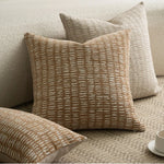 housse coussin géométrique moderne beige marron morroco polyester carré décoration maison canapé chaise voiture