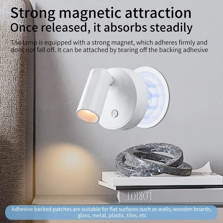 veilleuse led rechargeable interrupteur tactile deco murale moderne chambre noir blanc