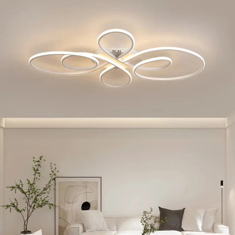 luminaire anneau moderne blanc noir marron led dimmable sans télécommande