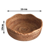 paniers rangement rotin naturel tissage traditionnel rangement fruits gâteaux opacité respectueux environnement pliables