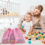 sac rangement polyestère pliable transparent voyage plage organisation jouets salle bain
