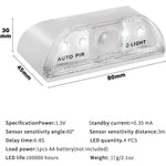 lampe led détecteur mouvement autoactivation adhésif blanc translucent capteur lumière urgence moderne compact porte