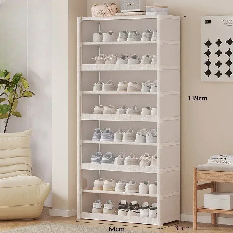organisateur chaussures noir moderne meuble salon rangement tapis tabouret plante tablette amovible