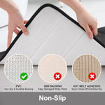 tapis bain noir antidérapant mousse mémoire forme salle bain moderne absorption haute qualité