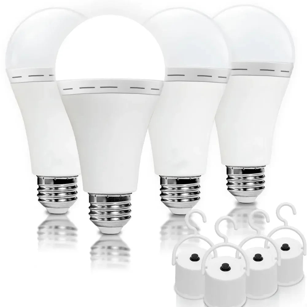 ampoules led rechargeables urgence blanc ecrou e27 batterie abs certifications rohs fcc longue durée
